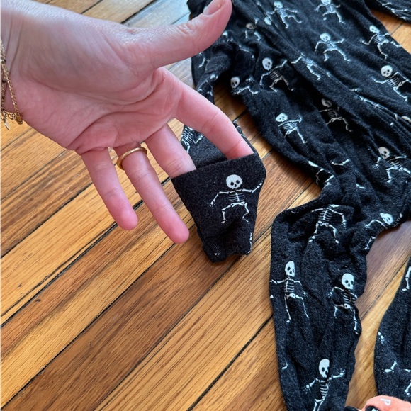 Skeleton Posh Peanut Zippered Footies - Picture 3 of 4